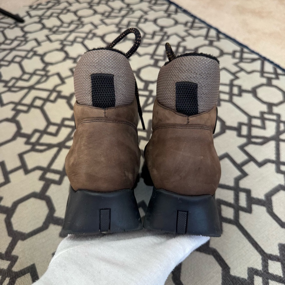 Bogner Square Toe Hiking Ski Boots Brown Nubuck Suede Textile Rubber Sole Sz 40 - Picture 7 of 17